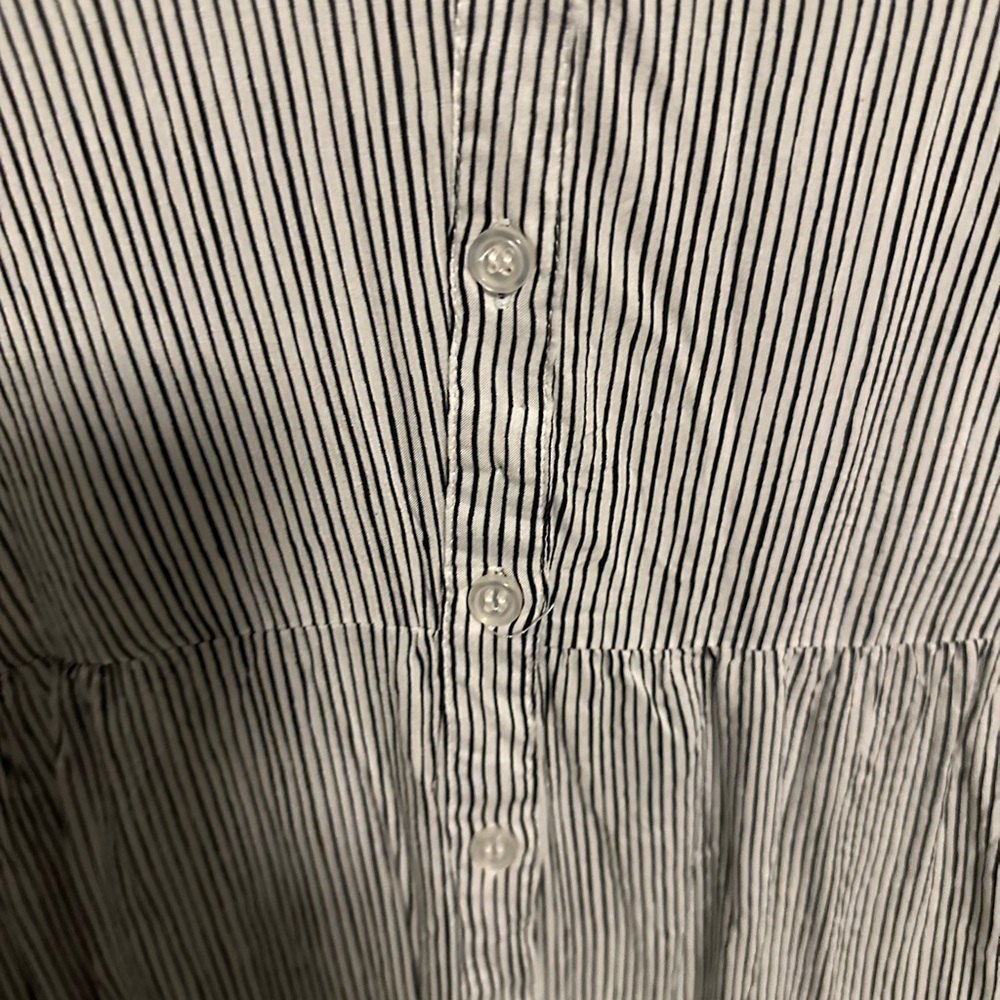 Cynthia Rowley Black and White Striped Plenum Blouse - Picture 4 of 4